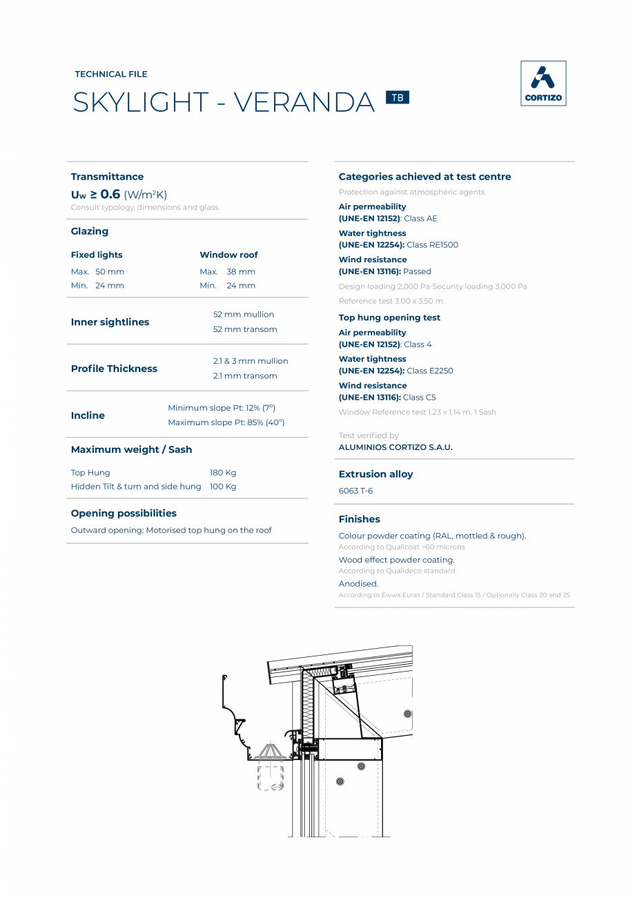 Pagina 1 - Luminator - Veranda BATI-AL  Fisa tehnica Engleza TECHNICAL FILE

SKYLIGHT - VERANDA...