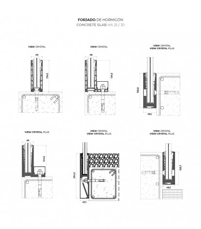 Balustrada All-Glass - sectiune incrucisata View Crystal Balustrada All-Glass - Sistem Minimalist