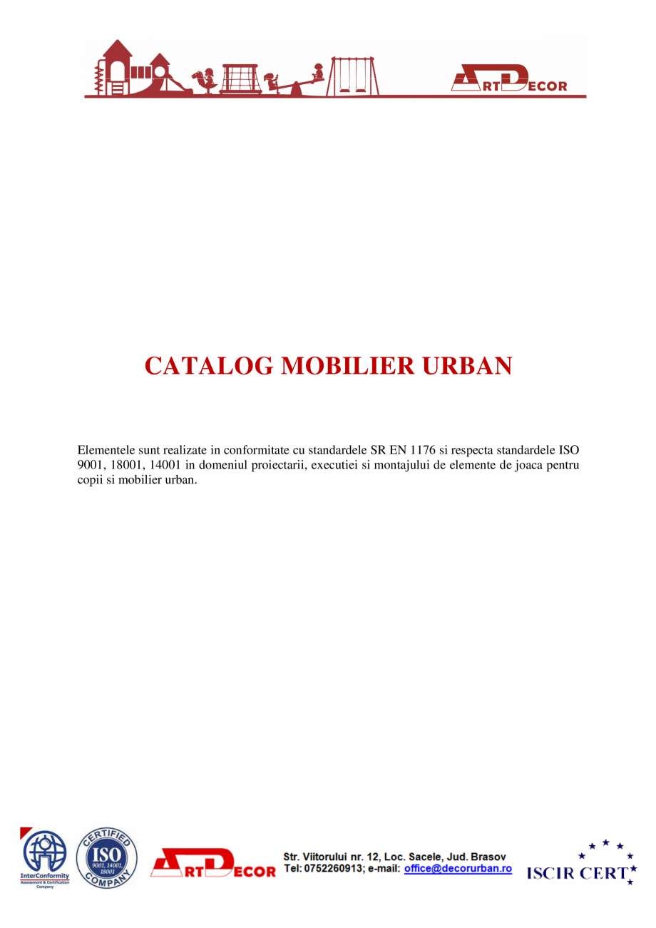 Pagina 2-Catalog mobilier urban ART DECOR Catalog, brosura Romana  cm

4. Banca stradala Cod MUBS4-A:
MUBS4...