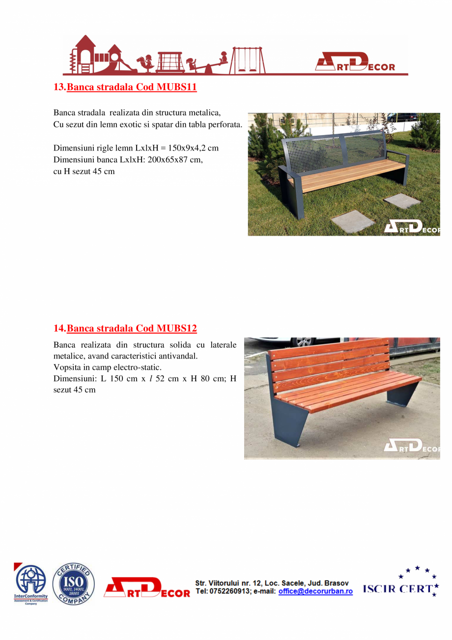 Pagina 9-Catalog mobilier urban ART DECOR Catalog, brosura Romana lu cod MCG10
Cos de gunoi pentru colectare ...