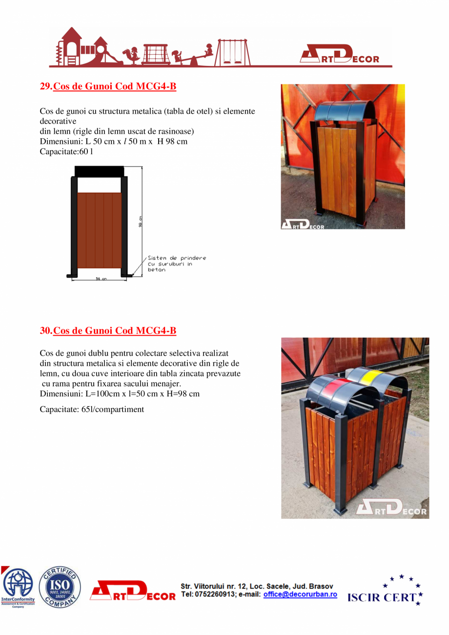 Pagina 17-Catalog mobilier urban ART DECOR Catalog, brosura Romana at cod STI
STI-2A ( fara corpul de...