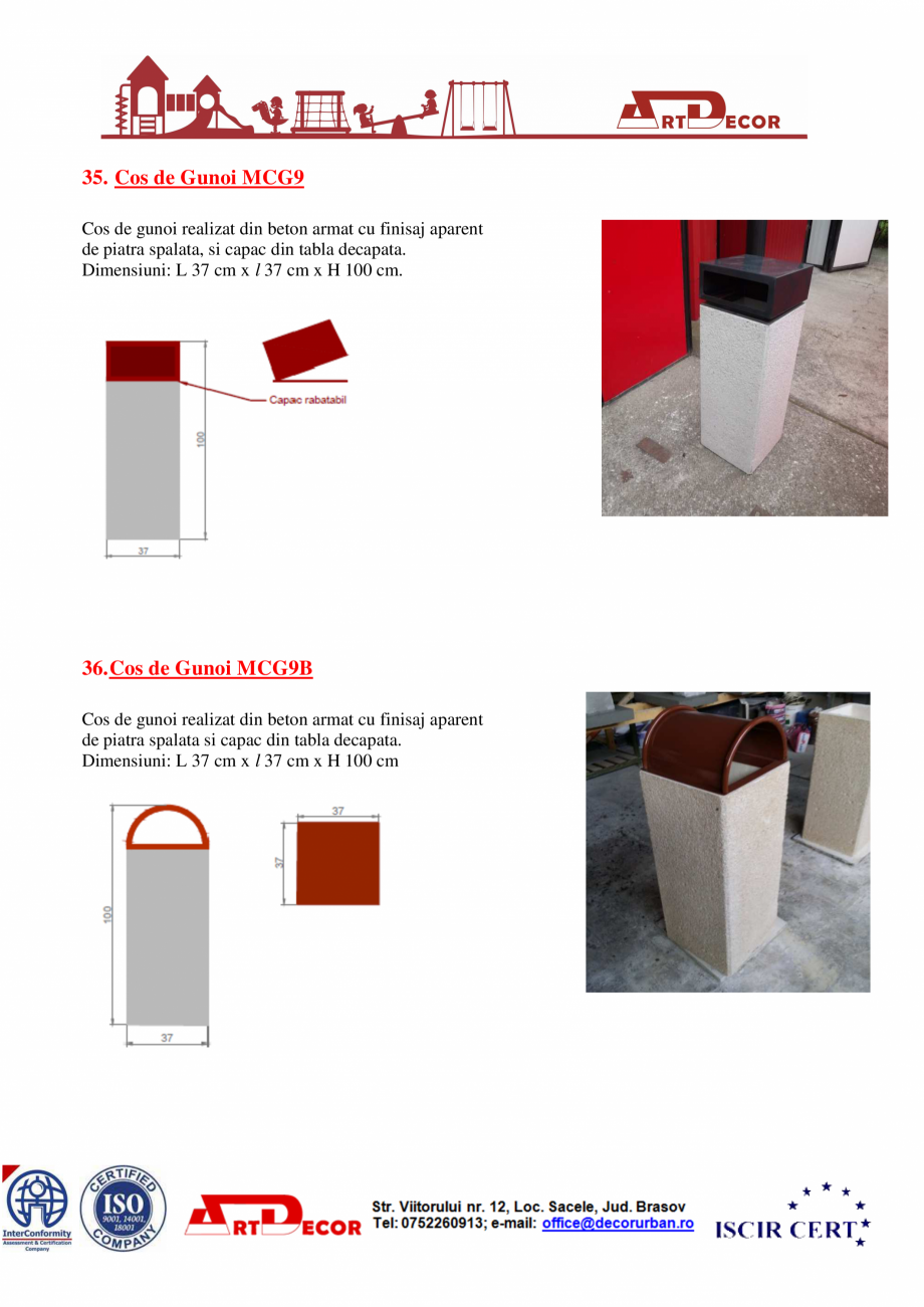 Pagina 20-Catalog mobilier urban ART DECOR Catalog, brosura Romana 