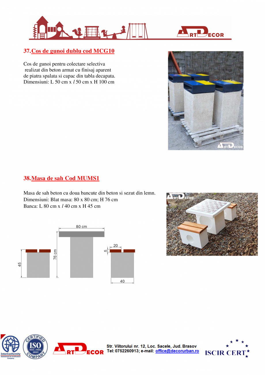 Pagina 21-Catalog mobilier urban ART DECOR Catalog, brosura Romana 