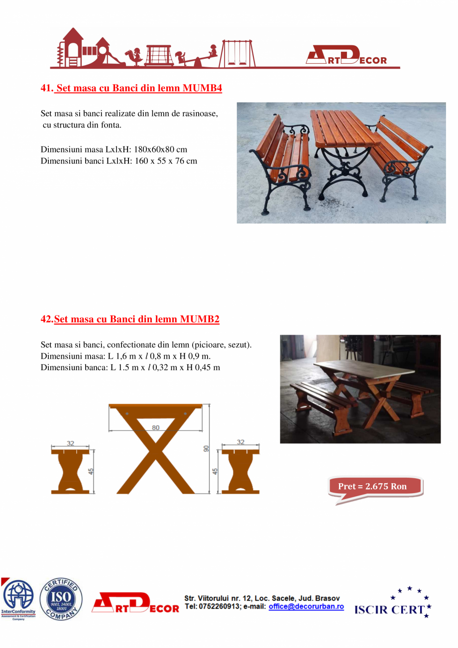 Pagina 23-Catalog mobilier urban ART DECOR Catalog, brosura Romana 