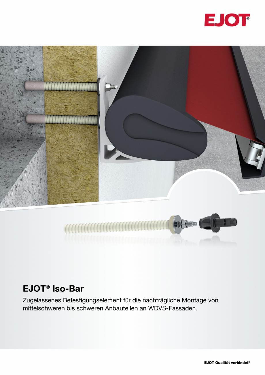 Pagina 1-Brosura ancora de fatada EJOT Iso-Bar Catalog, brosura Germana EJOT® Iso-Bar
Zugelassenes...