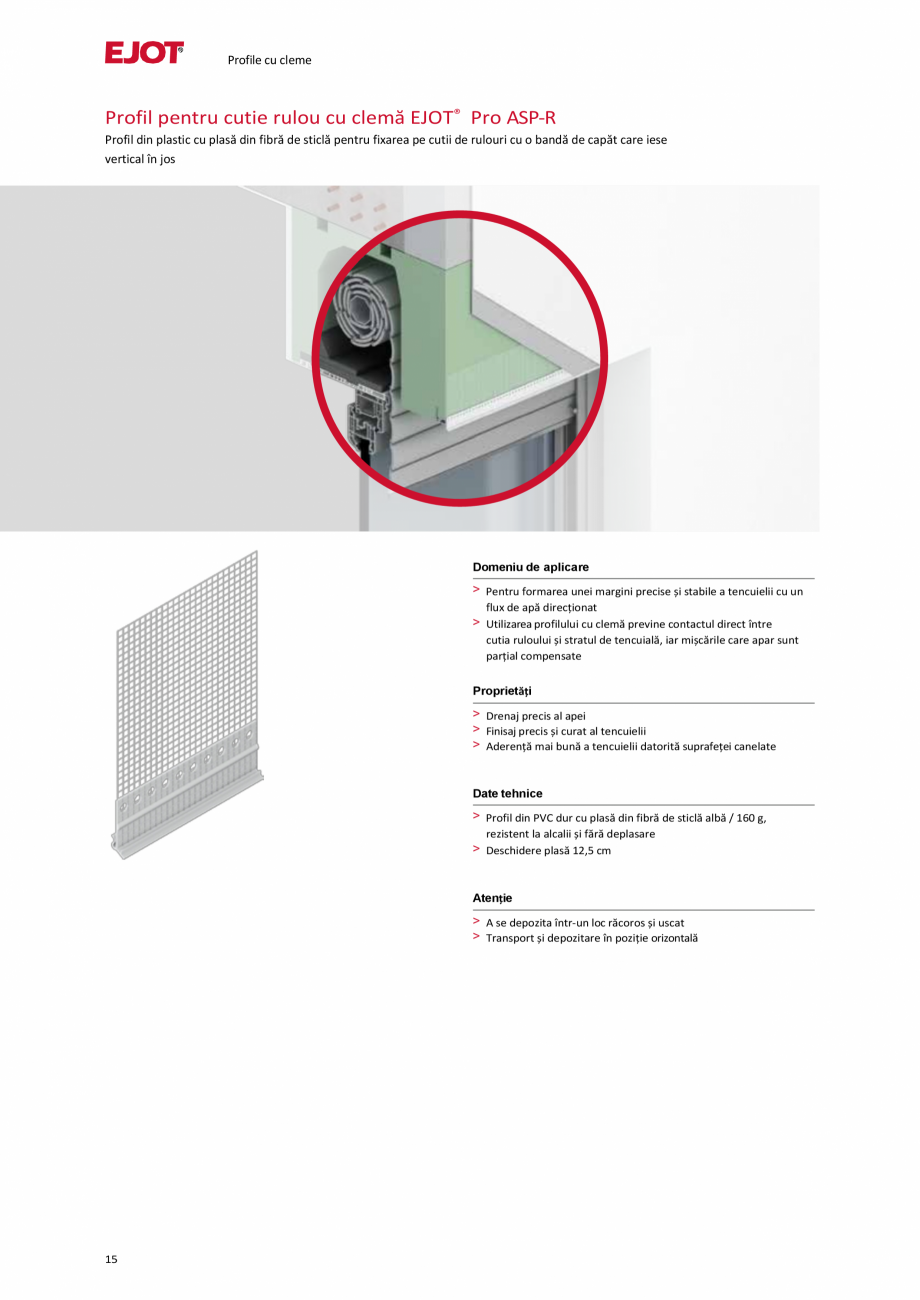 Pagina 15-Profile pentru sisteme compozite de izolație termică exterioară EJOT Pro BSOP-HL / Pro SOP...