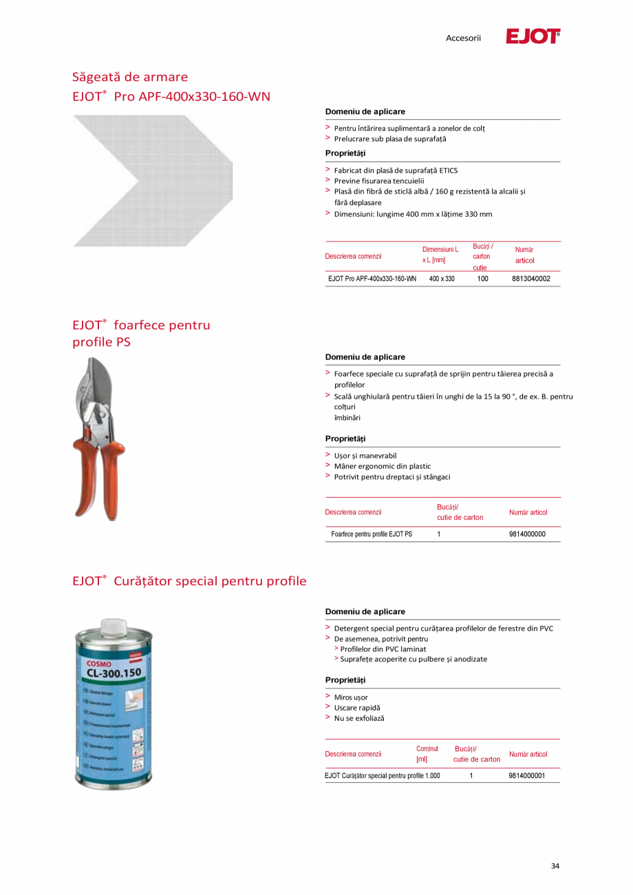 Pagina 34-Profile pentru sisteme compozite de izolație termică exterioară EJOT Pro BSOP-HL / Pro SOP...