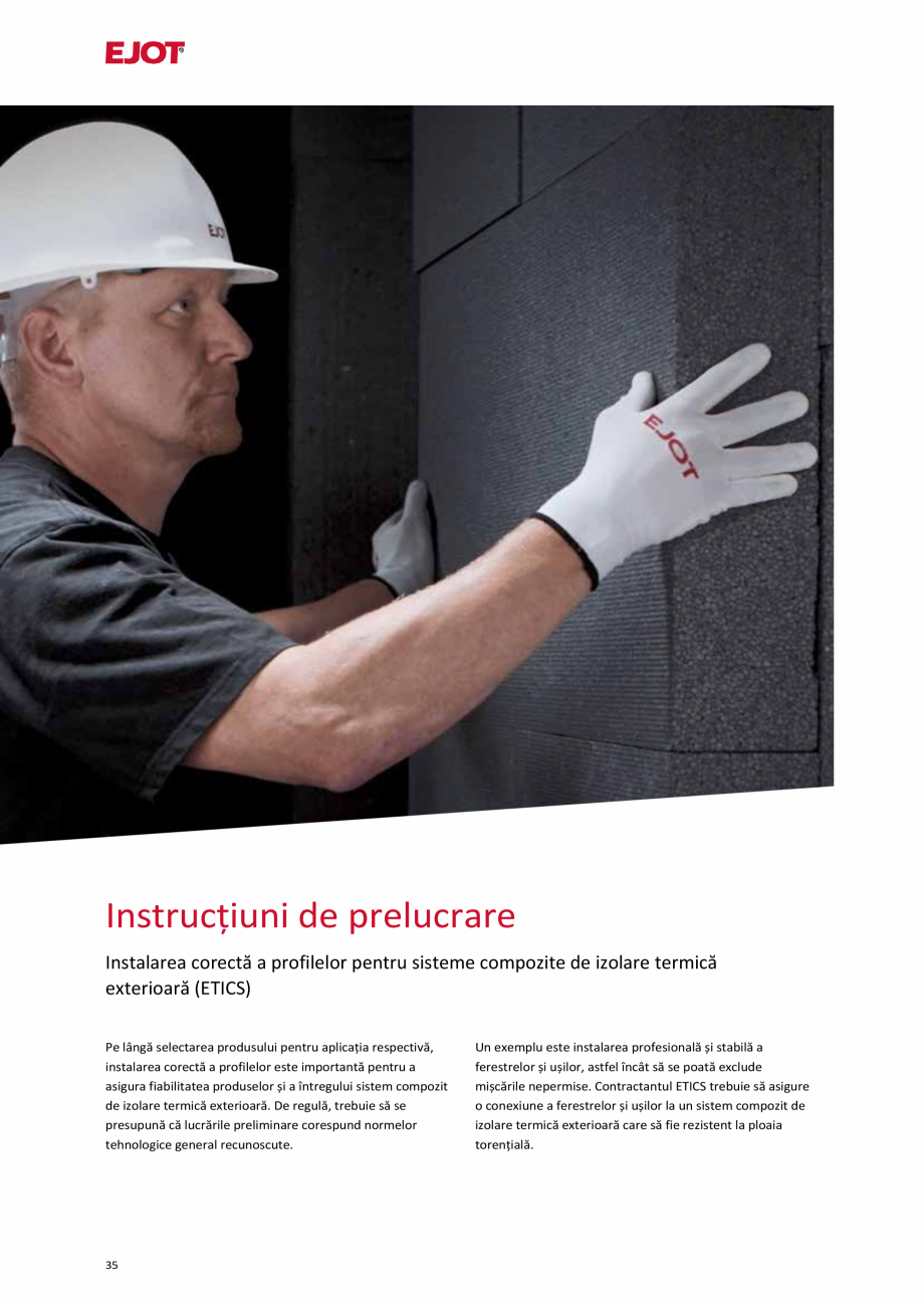 Pagina 35-Profile pentru sisteme compozite de izolație termică exterioară EJOT Pro BSOP-HL / Pro SOP...