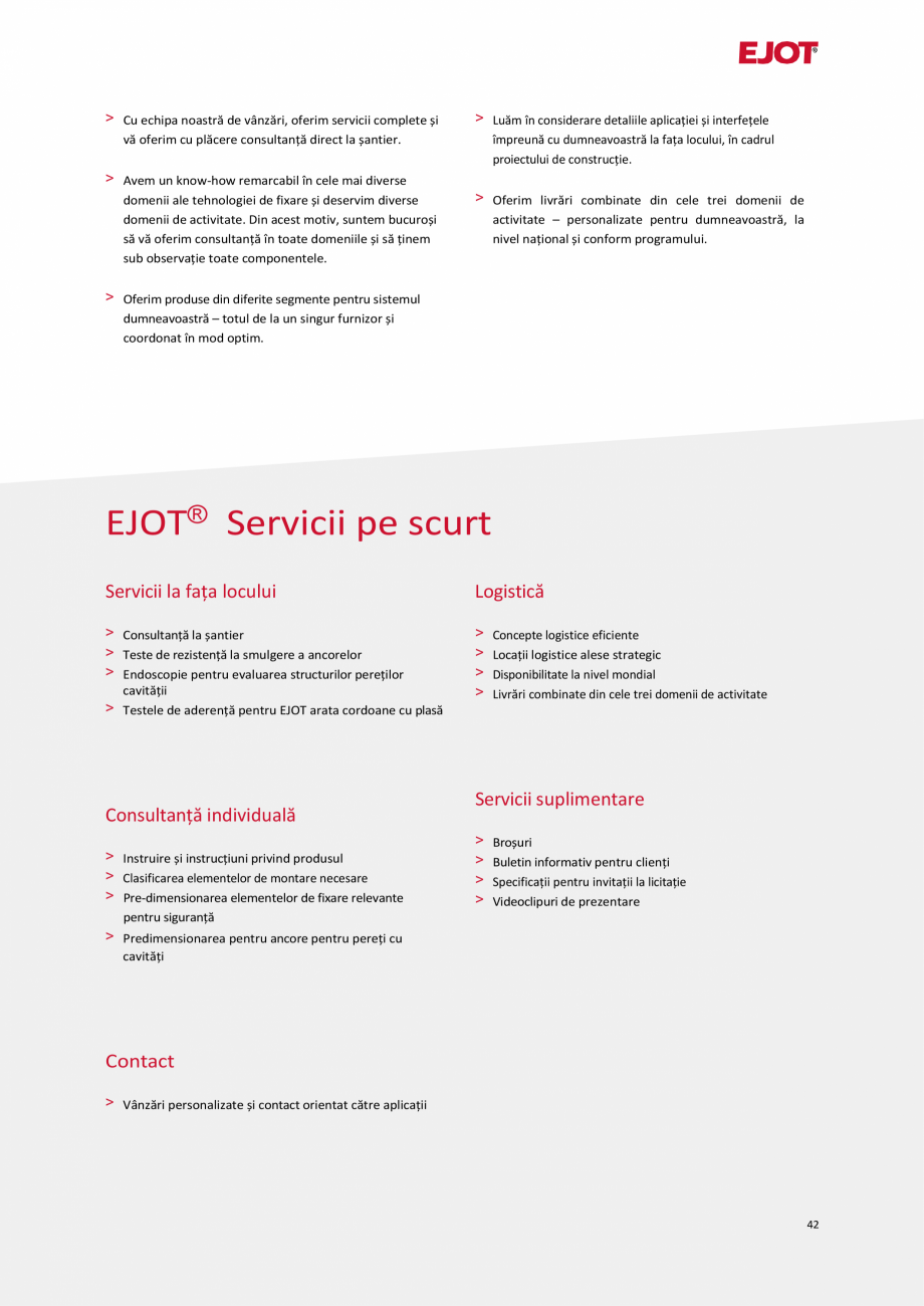 Pagina 42-Profile pentru sisteme compozite de izolație termică exterioară EJOT Pro BSOP-HL / Pro SOP...