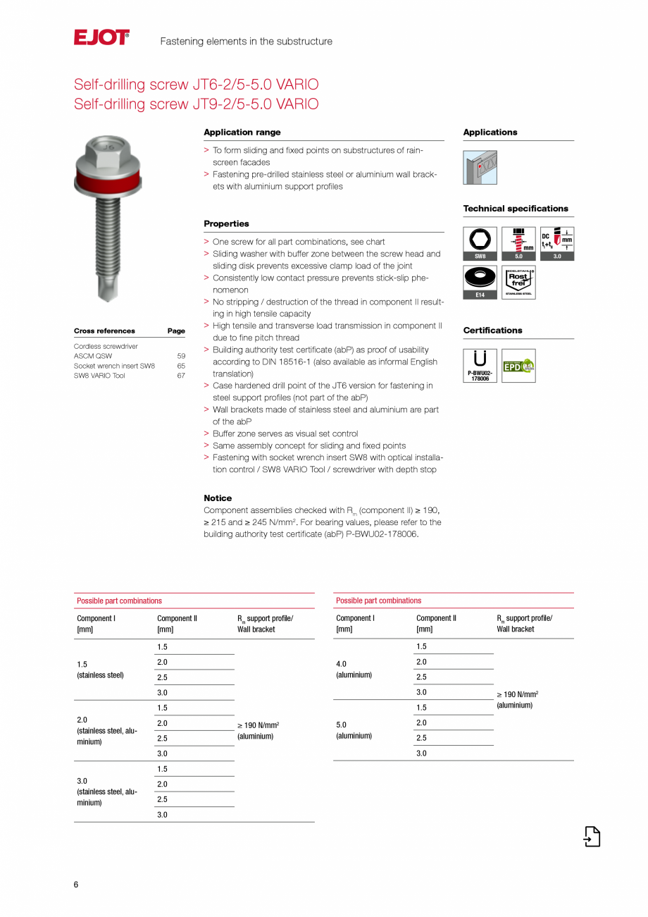 Pagina 6-Fațade cu paravan &icirc;mpotriva ploii EJOT Catalog, brosura Engleza nels
> Natural stone
> Timber...
