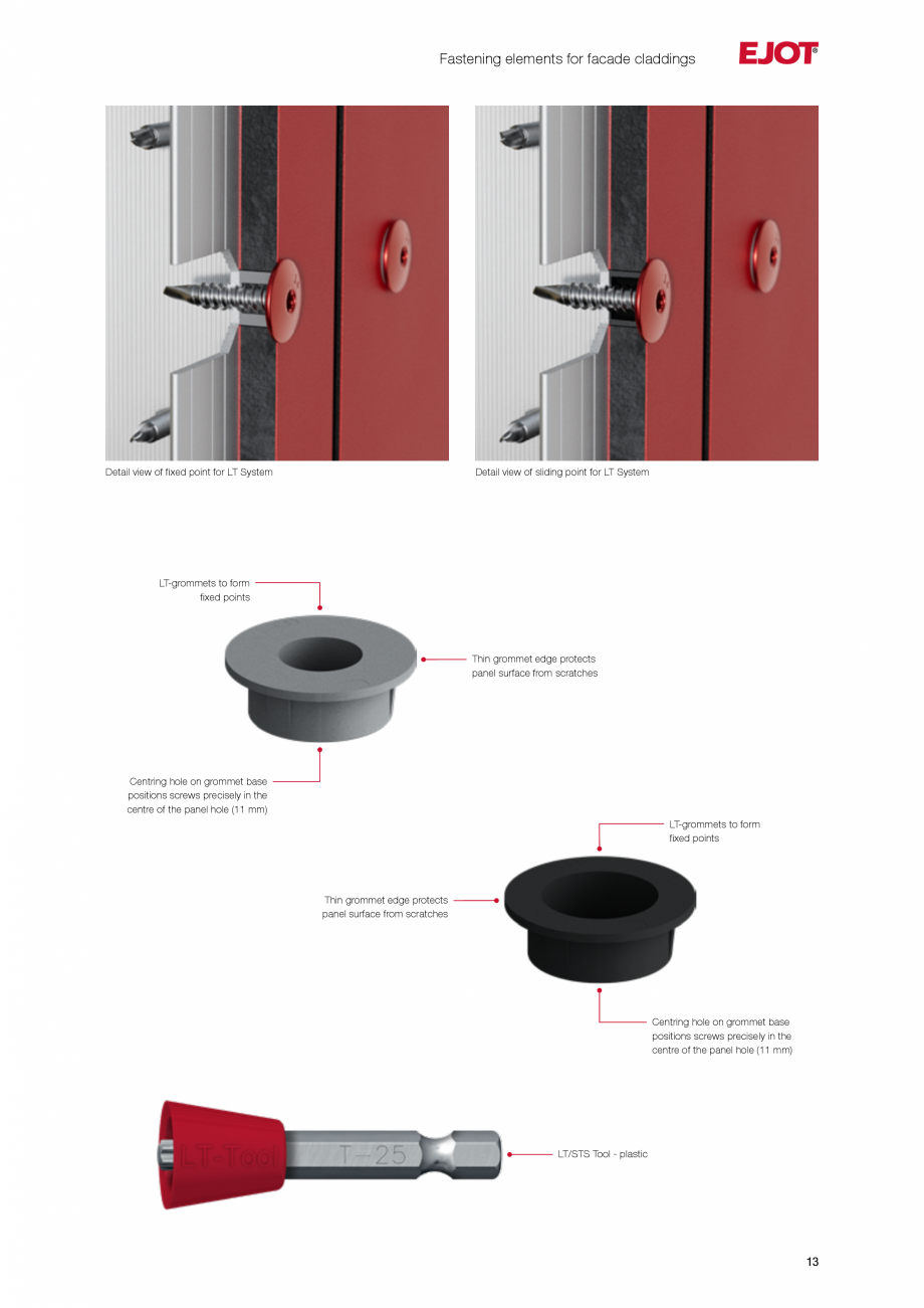 Pagina 13-Fațade cu paravan &icirc;mpotriva ploii EJOT Catalog, brosura Engleza  mm
JT9-6-5.5x22-E16

10
...