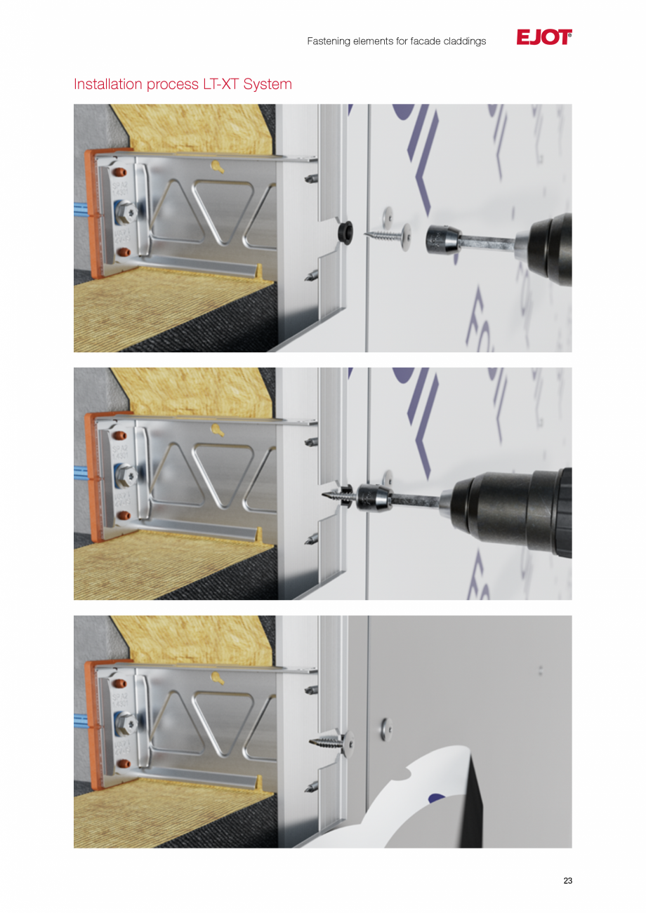 Pagina 23-Fațade cu paravan &icirc;mpotriva ploii EJOT Catalog, brosura Engleza  System

Drive supports for...