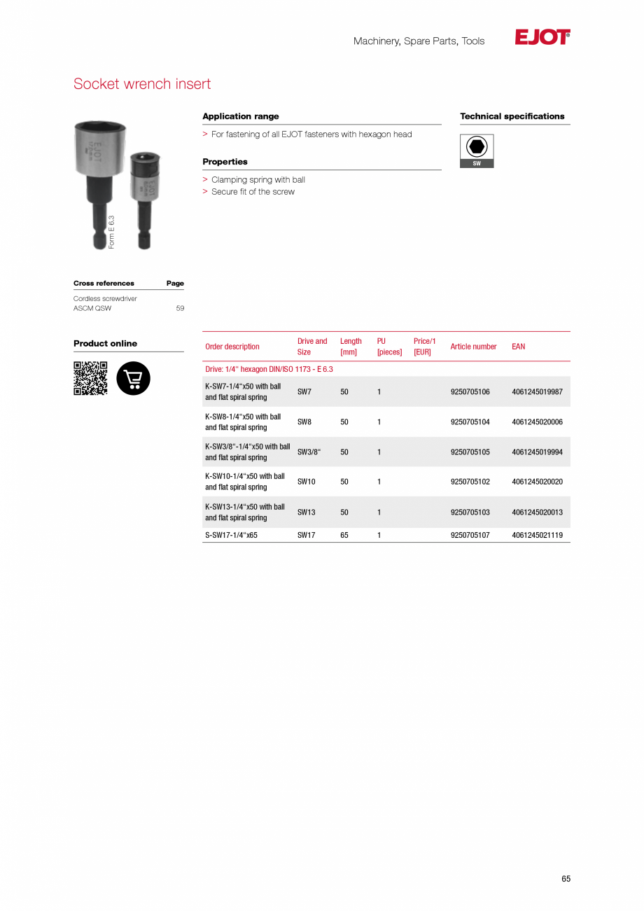Pagina 65-Fațade cu paravan &icirc;mpotriva ploii EJOT Catalog, brosura Engleza n the QR code, fill in the...