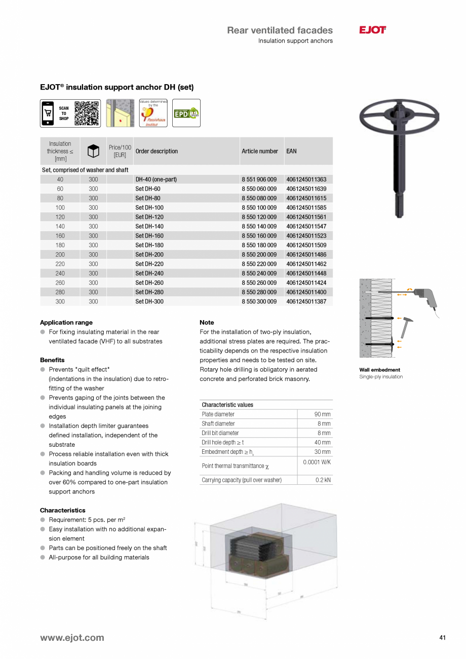 Pagina 41-Fixari fatade ventilate EJOT Catalog, brosura Engleza m

Rear ventilated facades
Facade anchors
...