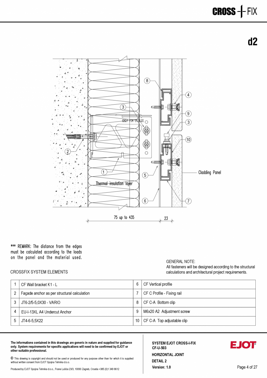 Pagina 5-Consola de inox pentru fatade ventilate CF-U-503 EJOT Crossfix&reg; Fisa tehnica Engleza from EJOT...