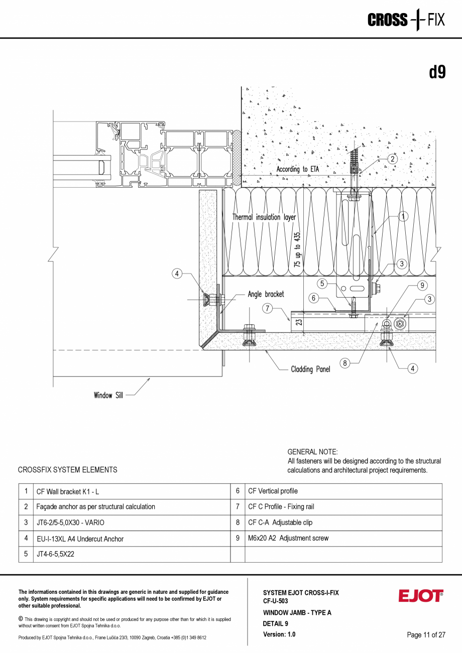Pagina 12-Consola de inox pentru fatade ventilate CF-U-503 EJOT Crossfix&reg; Fisa tehnica Engleza fessional.
...