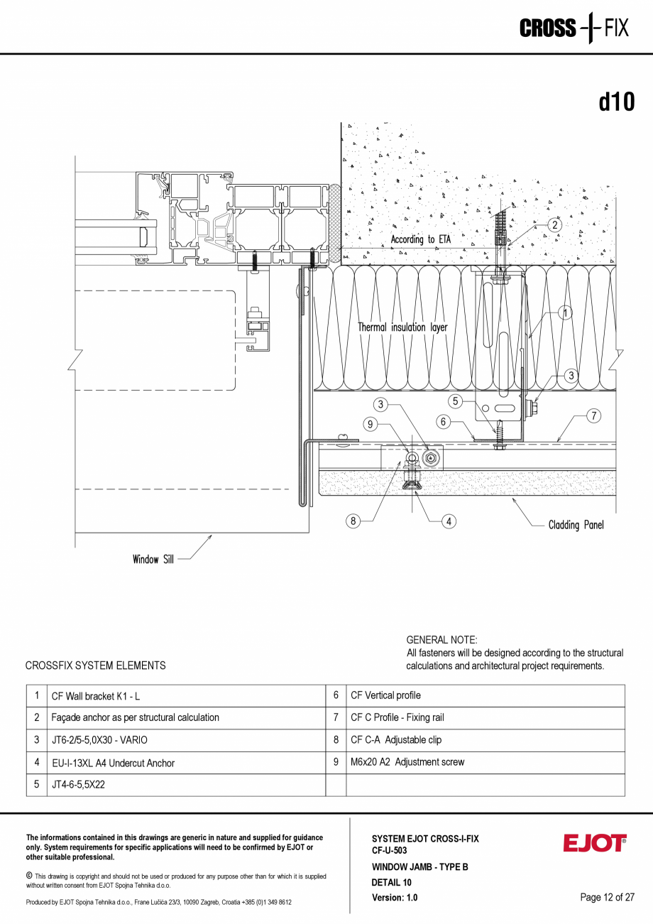 Pagina 13-Consola de inox pentru fatade ventilate CF-U-503 EJOT Crossfix&reg; Fisa tehnica Engleza to be...