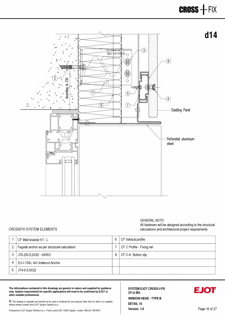 Pagina 17-Consola de inox pentru fatade ventilate CF-U-503 EJOT Crossfix&reg; Fisa tehnica Engleza ature and...