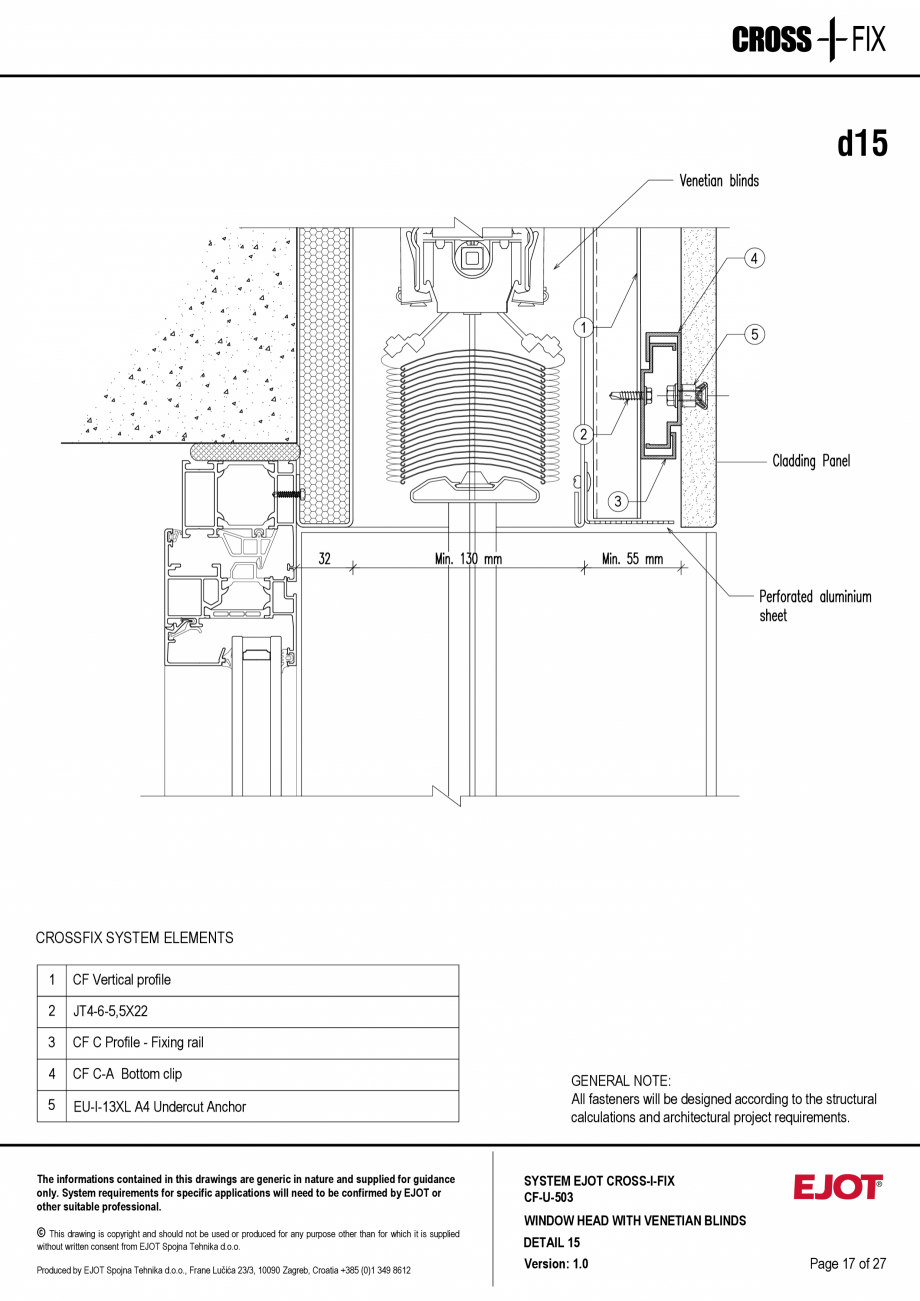 Pagina 18-Consola de inox pentru fatade ventilate CF-U-503 EJOT Crossfix&reg; Fisa tehnica Engleza ther than...