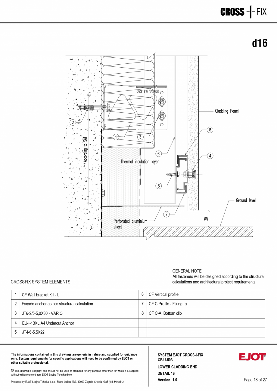 Pagina 19-Consola de inox pentru fatade ventilate CF-U-503 EJOT Crossfix&reg; Fisa tehnica Engleza  need to be...