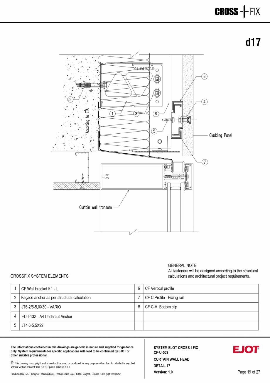 Pagina 20-Consola de inox pentru fatade ventilate CF-U-503 EJOT Crossfix&reg; Fisa tehnica Engleza will need...