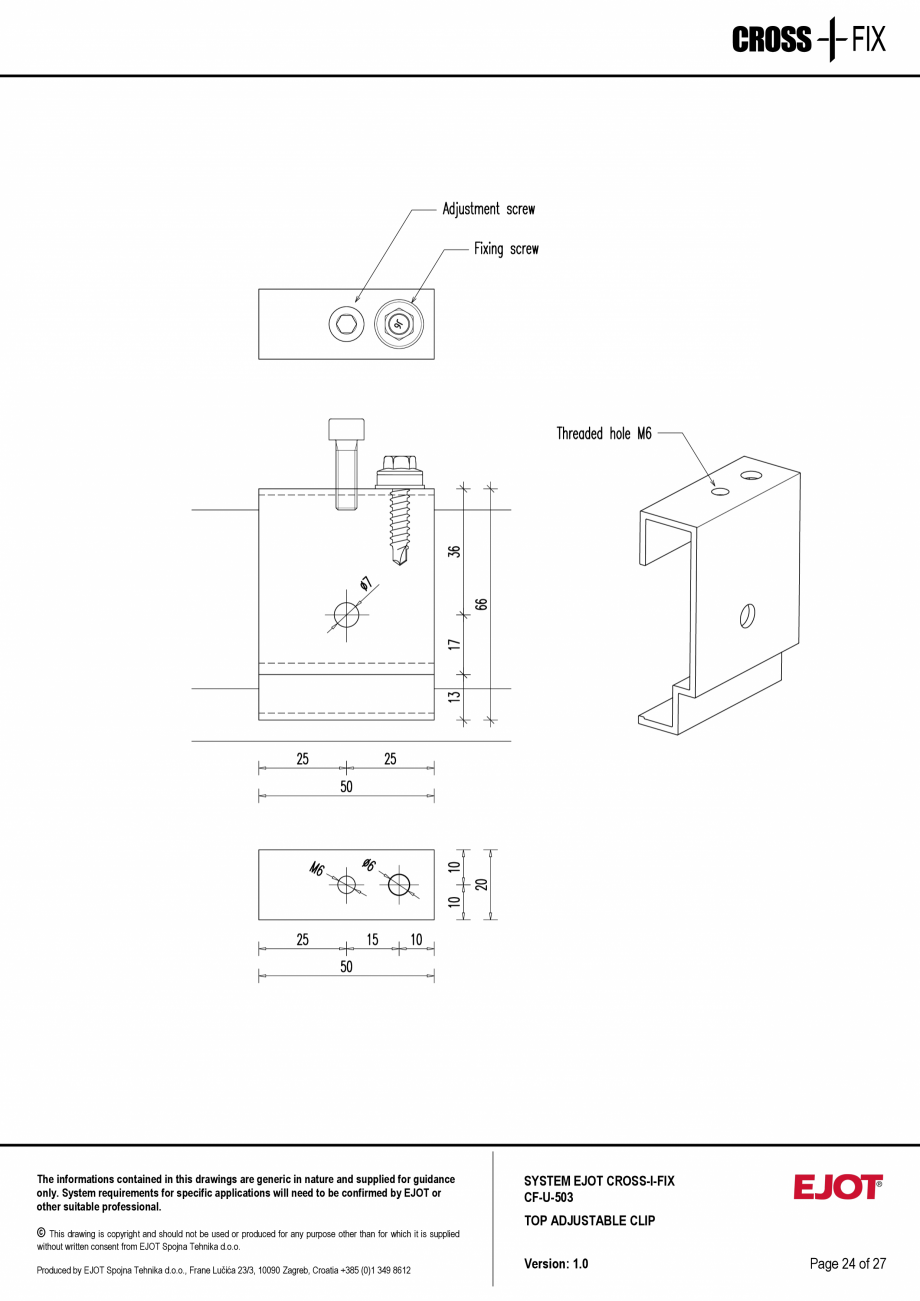 Pagina 25-Consola de inox pentru fatade ventilate CF-U-503 EJOT Crossfix&reg; Fisa tehnica Engleza ABLE CLIP

...