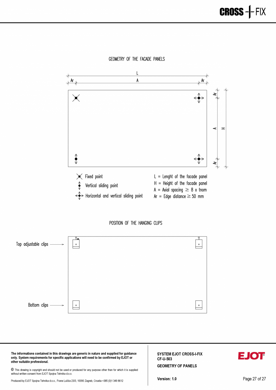 Pagina 28-Consola de inox pentru fatade ventilate CF-U-503 EJOT Crossfix&reg; Fisa tehnica Engleza 