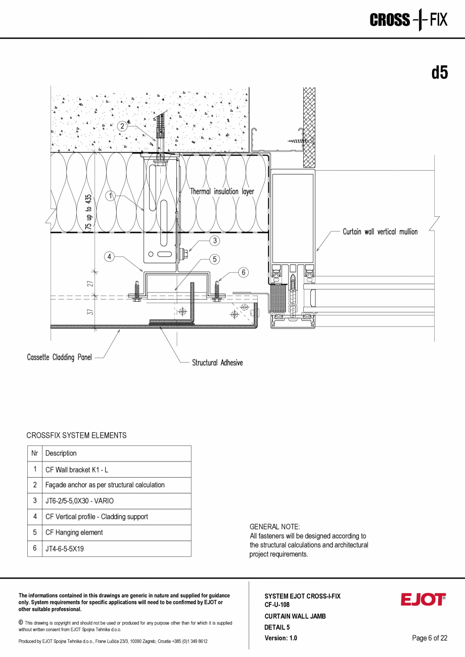 Pagina 7-Consola de inox pentru fatade ventilate CF-U-108 EJOT Crossfix&reg; Fisa tehnica Engleza a +385 (0)1...