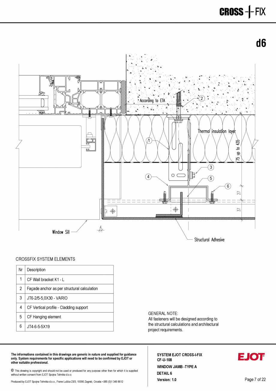 Pagina 8-Consola de inox pentru fatade ventilate CF-U-108 EJOT Crossfix&reg; Fisa tehnica Engleza eners will ...