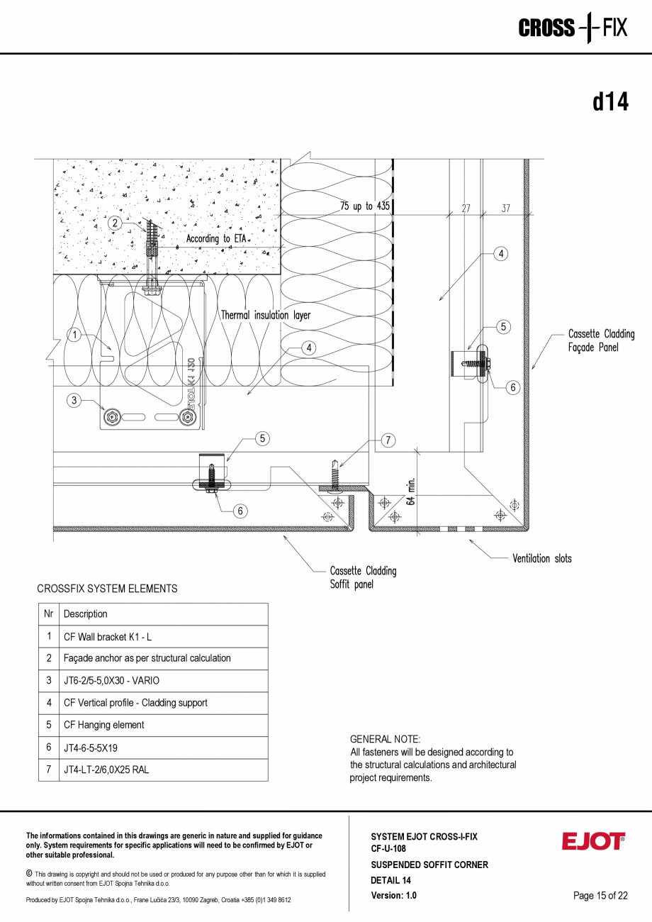 Pagina 16-Consola de inox pentru fatade ventilate CF-U-108 EJOT Crossfix&reg; Fisa tehnica Engleza ill need to...