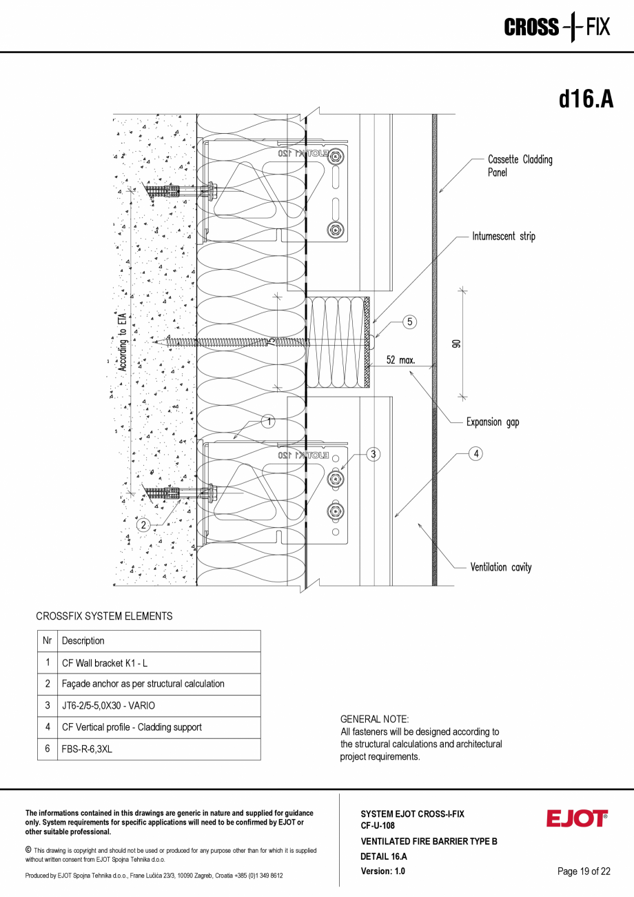 Pagina 20-Consola de inox pentru fatade ventilate CF-U-108 EJOT Crossfix&reg; Fisa tehnica Engleza for which...