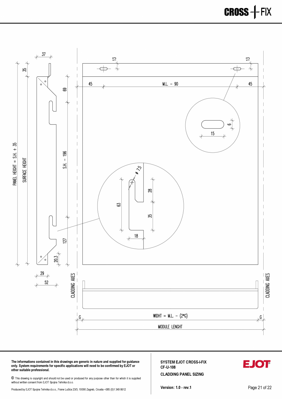 Pagina 23-Consola de inox pentru fatade ventilate CF-U-108 EJOT Crossfix&reg; Fisa tehnica Engleza 