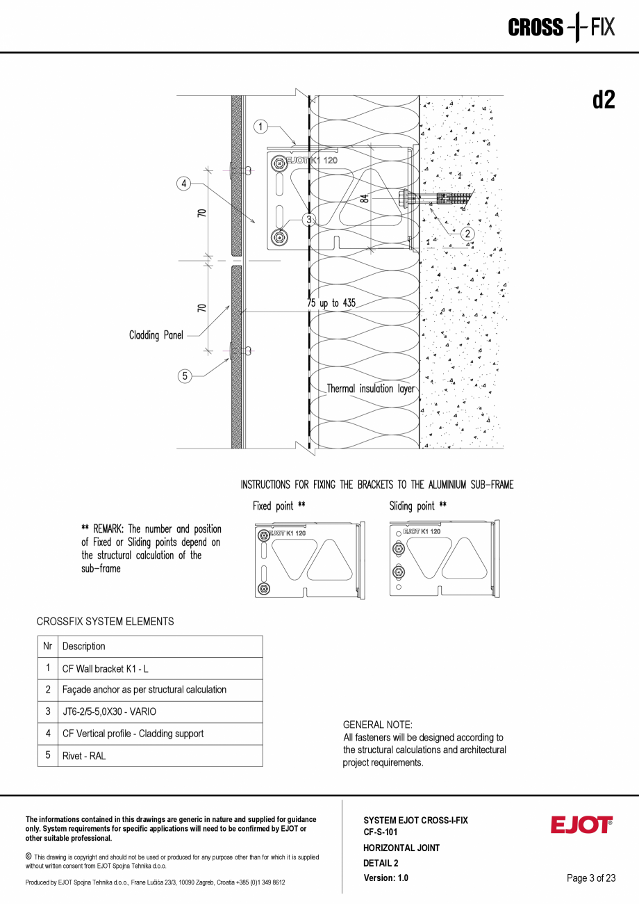 Pagina 4-Consola de inox pentru fatade ventilate CF-S-101 EJOT Crossfix&reg; Fisa tehnica Engleza  other than...