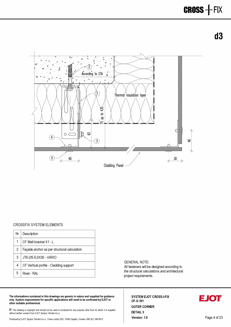 Pagina 5-Consola de inox pentru fatade ventilate CF-S-101 EJOT Crossfix&reg; Fisa tehnica Engleza ill be...