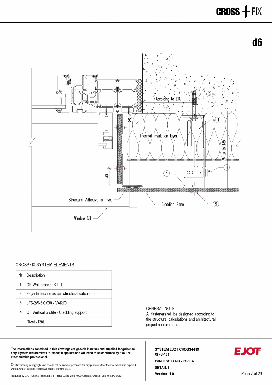 Pagina 8-Consola de inox pentru fatade ventilate CF-S-101 EJOT Crossfix&reg; Fisa tehnica Engleza AIL 6
...