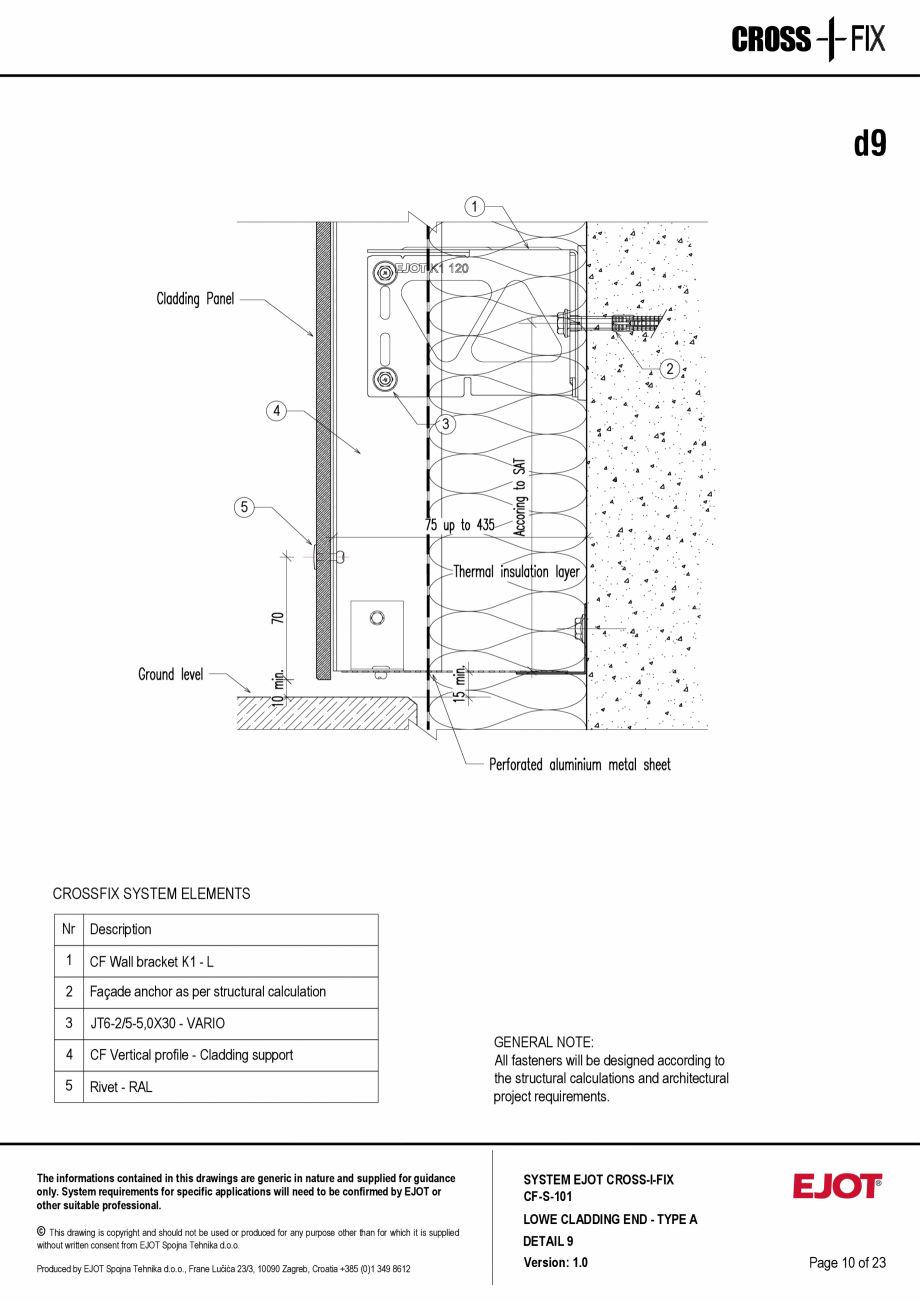 Pagina 11-Consola de inox pentru fatade ventilate CF-S-101 EJOT Crossfix&reg; Fisa tehnica Engleza 
4
5
...