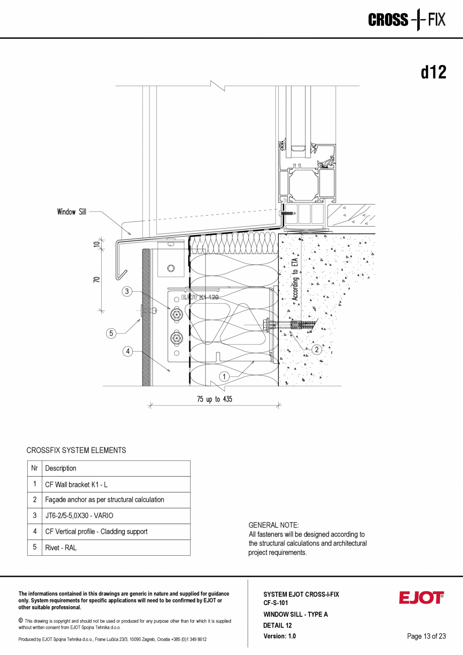 Pagina 14-Consola de inox pentru fatade ventilate CF-S-101 EJOT Crossfix&reg; Fisa tehnica Engleza ng support
...