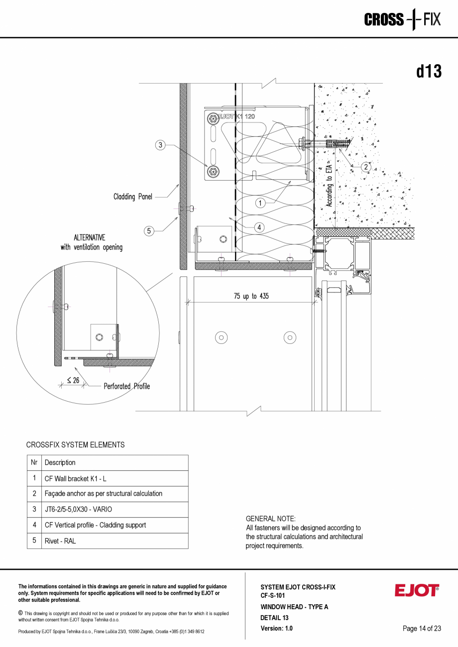 Pagina 15-Consola de inox pentru fatade ventilate CF-S-101 EJOT Crossfix&reg; Fisa tehnica Engleza d not be...