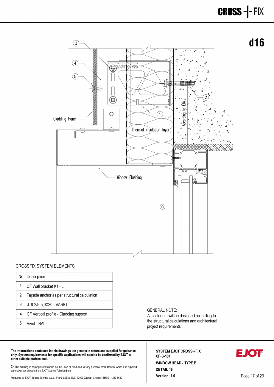 Pagina 18-Consola de inox pentru fatade ventilate CF-S-101 EJOT Crossfix&reg; Fisa tehnica Engleza a Tehnika d...