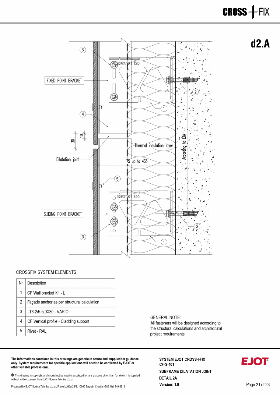 Pagina 22-Consola de inox pentru fatade ventilate CF-S-101 EJOT Crossfix&reg; Fisa tehnica Engleza acket K1 - ...