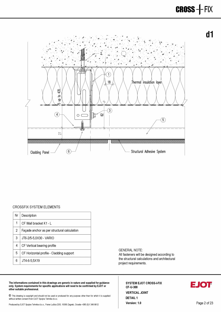 Pagina 3-Consola de inox pentru fatade ventilate CF-U-300 EJOT Crossfix&reg; Fisa tehnica Engleza al.

©...