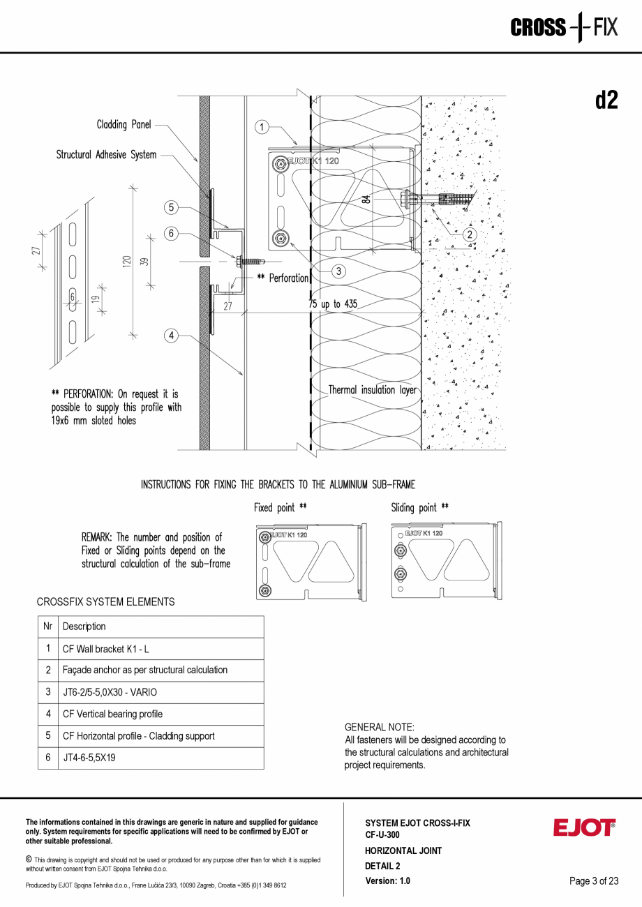Pagina 4-Consola de inox pentru fatade ventilate CF-U-300 EJOT Crossfix&reg; Fisa tehnica Engleza and should ...