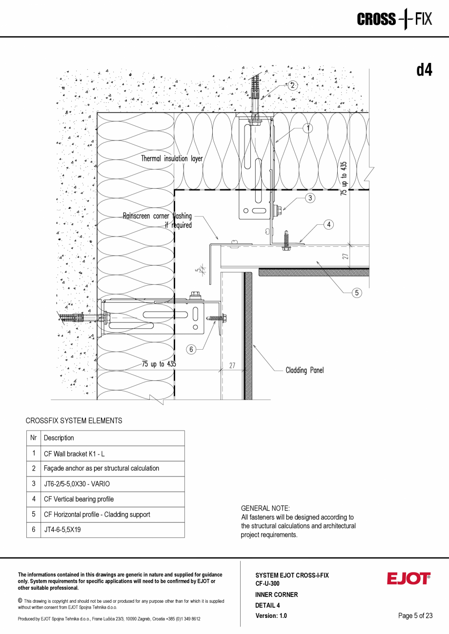 Pagina 6-Consola de inox pentru fatade ventilate CF-U-300 EJOT Crossfix&reg; Fisa tehnica Engleza r which it ...