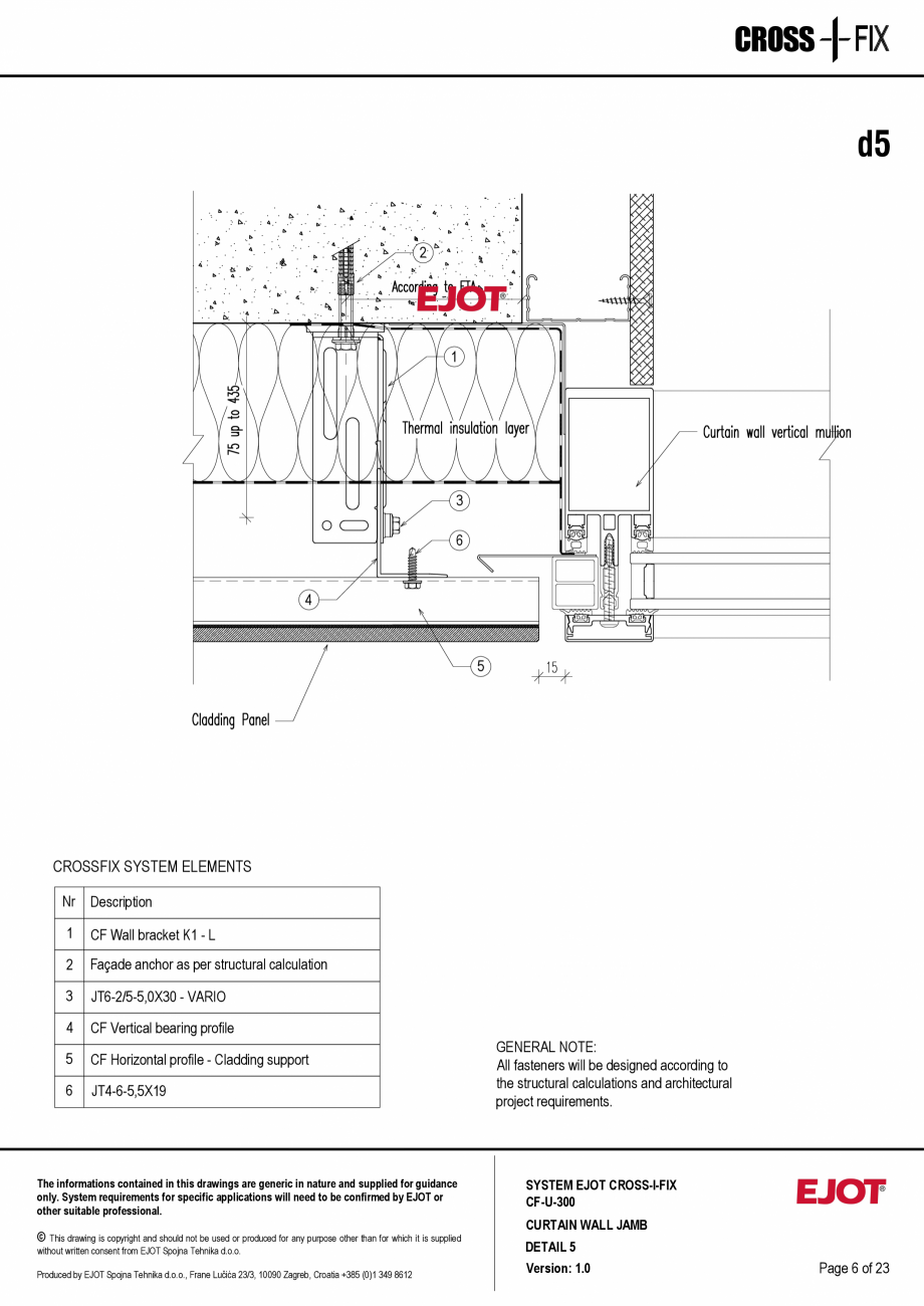 Pagina 7-Consola de inox pentru fatade ventilate CF-U-300 EJOT Crossfix&reg; Fisa tehnica Engleza E:
All...
