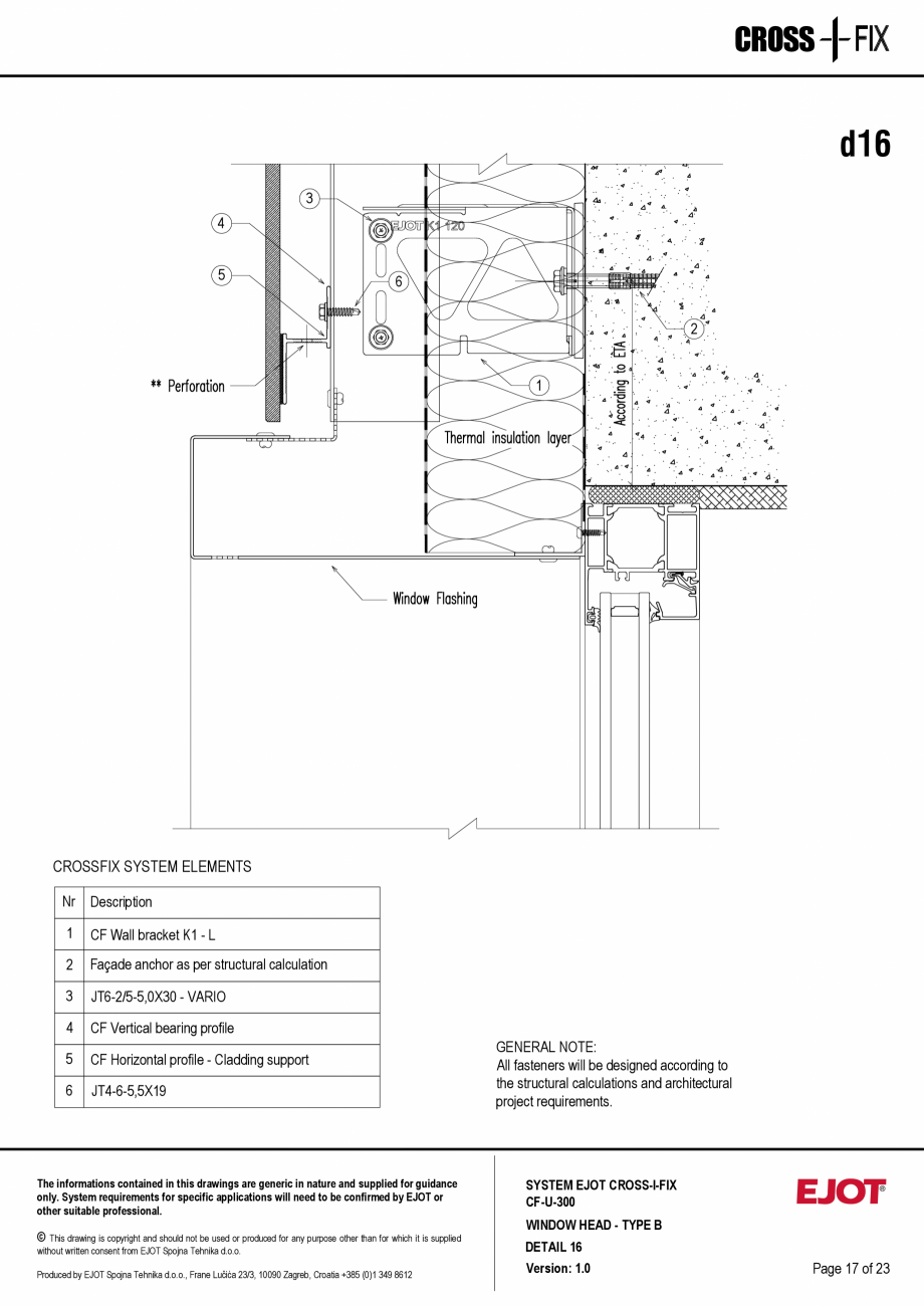 Pagina 18-Consola de inox pentru fatade ventilate CF-U-300 EJOT Crossfix&reg; Fisa tehnica Engleza -5,5X19
...