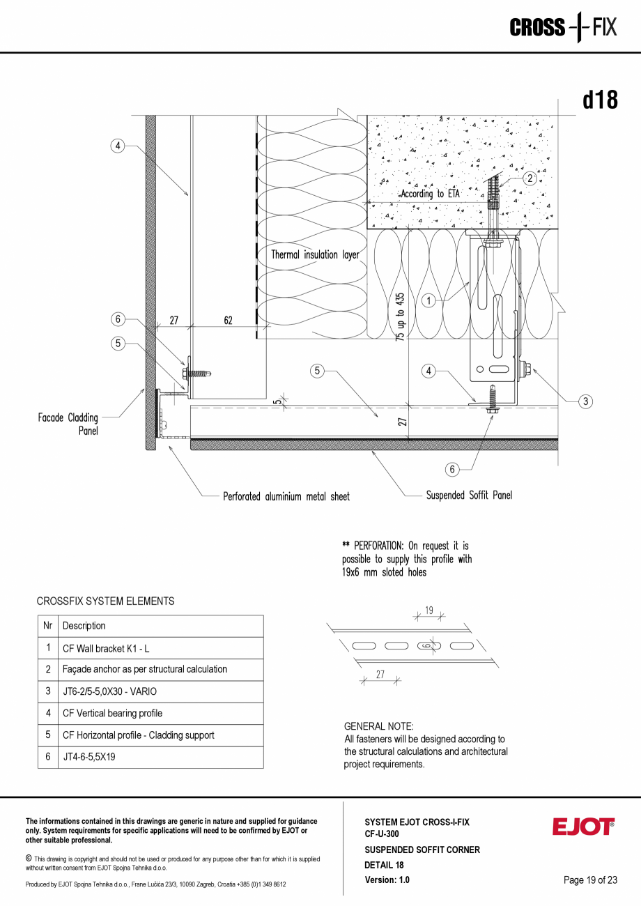 Pagina 20-Consola de inox pentru fatade ventilate CF-U-300 EJOT Crossfix&reg; Fisa tehnica Engleza drawings...