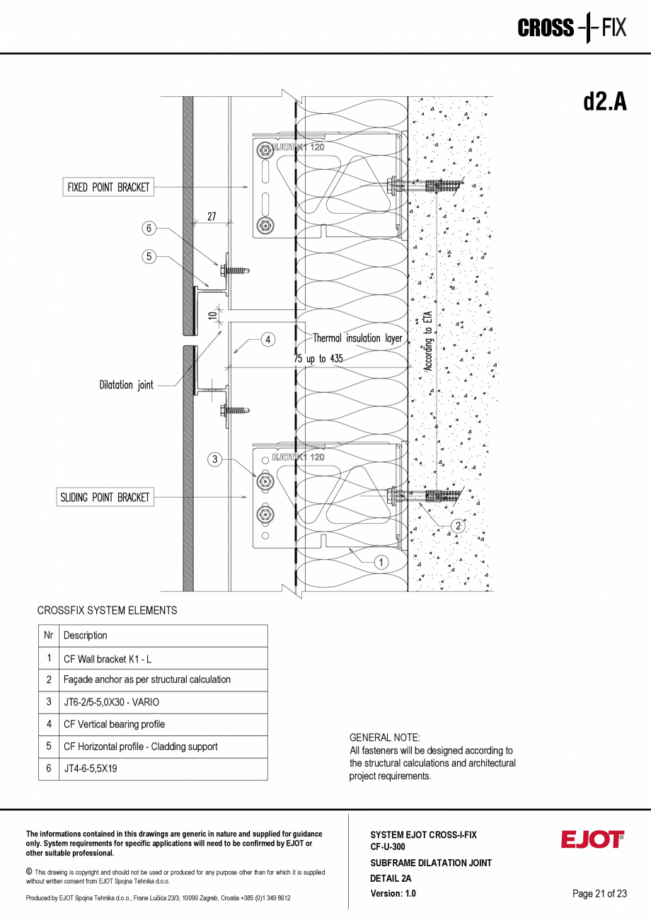 Pagina 22-Consola de inox pentru fatade ventilate CF-U-300 EJOT Crossfix&reg; Fisa tehnica Engleza r guidance
...