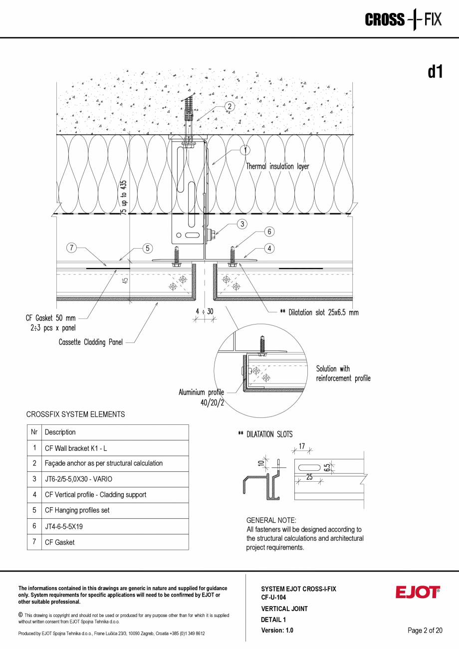Pagina 3-Consola de inox pentru fatade ventilate CF-U-104 EJOT Crossfix&reg; Fisa tehnica Engleza ill be...