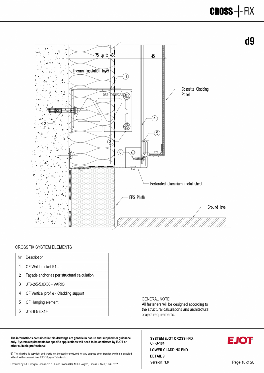 Pagina 11-Consola de inox pentru fatade ventilate CF-U-104 EJOT Crossfix&reg; Fisa tehnica Engleza 3/3, 10090 ...
