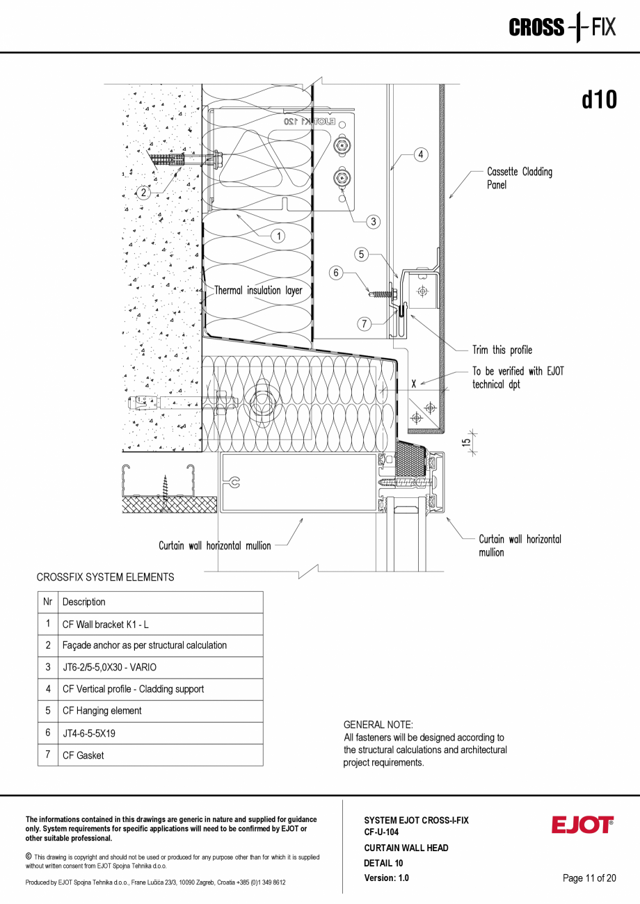 Pagina 12-Consola de inox pentru fatade ventilate CF-U-104 EJOT Crossfix&reg; Fisa tehnica Engleza ia +385...
